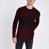 River Island Jack & Jones Originals - Pulll En Maille Rouge Foncé