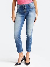 Jeans Déchiré Style Corset