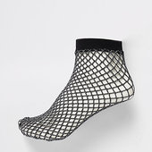 River Island Chaussettes En Résille Noires Métallisées