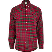 River Island Chemise écossaise Rouge à Broderie Guêpe Et Manches Longues