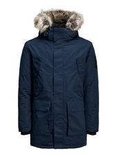 Jack & Jones Capuche Fourrure Synthétique Parka Men Blue