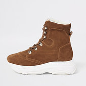 River Island Bottines Sport Marron à Lacets