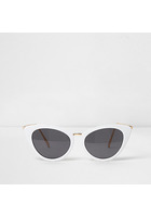 River Island Lunettes De Soleil œil De Chat Blanches à Verres Fumés