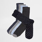 River Island Lot De Chaussettes Motif Petites Croix Bleues