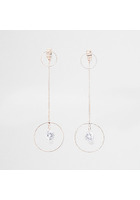 River Island Pendants D'oreilles Façon Or Rose
