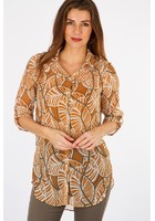 Chemise Longue Imprimée Orange Femme Taille 1 - Scottage