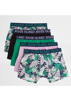 River Island Lot De Boxers Longs à Imprimé Tropical