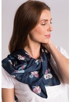 Foulard Carré Bleu Femme Taille Tu - Scottage