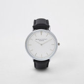 River Island Mr Beaumont - Montre Argentée Et Noire