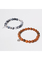 River Island Lot De Bracelets En Perles Noirs