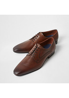 River Island Chaussures Derby En Cuir Marron à Bout Carré