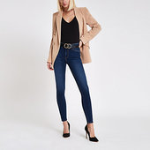 River Island Molly - Jegging Skinny Bleu Foncé Taille Standard