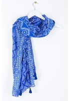 Foulard Géométrique Bleu Femme Taille Tu - Scottage