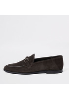 River Island Mocassins En Daim Marron Foncé à Mors