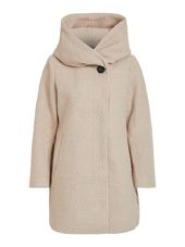 Vila À Capuche Manteau Women Beige