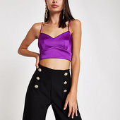 River Island Brassière En Satin Violette