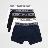 River Island Lot De Boxers Longs Rouges Avec Taille à Logo Ri