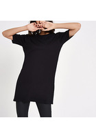 River Island T-shirt Long Noir