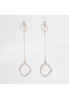 River Island Pendants D'oreilles Façon Or Rose