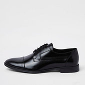 River Island Chaussures Derby En Cuir Noires à Lacets