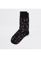 River Island Chaussettes à Imprimé Tropical Noires