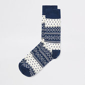 River Island Chaussettes De Noël Bleues