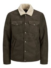 Jack & Jones Daim Synthétique, Imitation Peau D’agneau Veste Men Brown