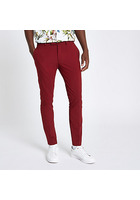 River Island Pantalon De Costume Super Skinny Rouge