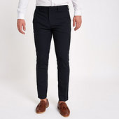 River Island Pantalon Habillé Skinny Bleu Marine