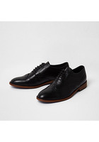 River Island Chaussures Oxford Richelieu En Cuir Noir à Lacets