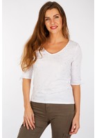 T-shirt Détail Noeud Blanc Femme Taille 6 - Scottage