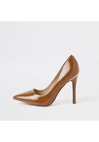 River Island Escarpins Vernis Marron Châtaigne Marron