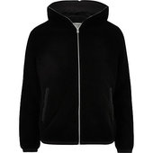 River Island Jack & Jones - Veste Noire à Col Mouton