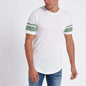 River Island Only & Sons - T-shirt Rayé Blanc