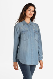 Chemise Brodée En Jean