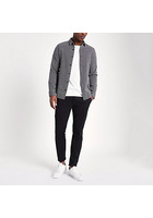 River Island Only & Sons - Chemise Manches Longues En Jacquard Grise