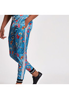 River Island Jaded - Pantalon De Jogging En Satin à Fleurs Bleu