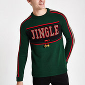 River Island Pull De Noël Vert Motif Grelot