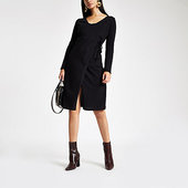River Island Robe Portefeuille Noire Noué