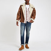 River Island Manhattan - Jean Droit Bleu Foncé