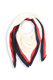 Grand Foulard En Voile Plissé