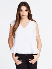 Top Volant Bas Et Emmanchure