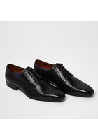 River Island Chaussures Derby En Cuir Noires à Bout Carré