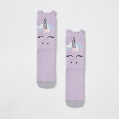 River Island Chaussons Chaussettes Imprimé Licorne Violet Clair