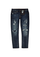 River Island Jean Slim Bleu Foncé Déchiré